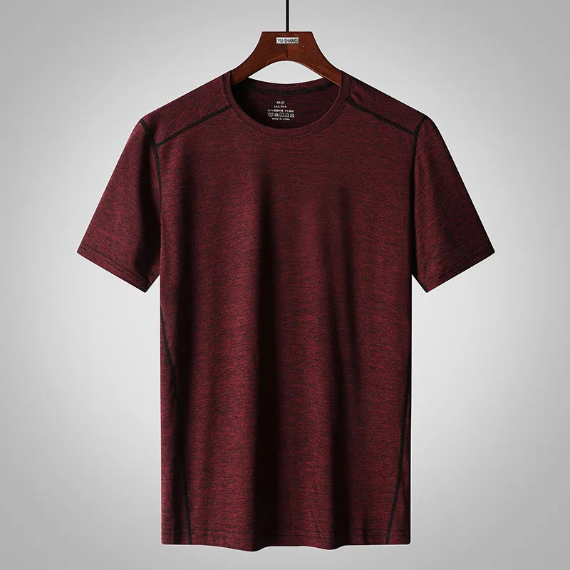 Men's 6XL-8XL Summer T-Shirt – Plus Size Casual Basic Tee with Raglan Sleeves, Lightweight Sporty Top for Everyday Wear