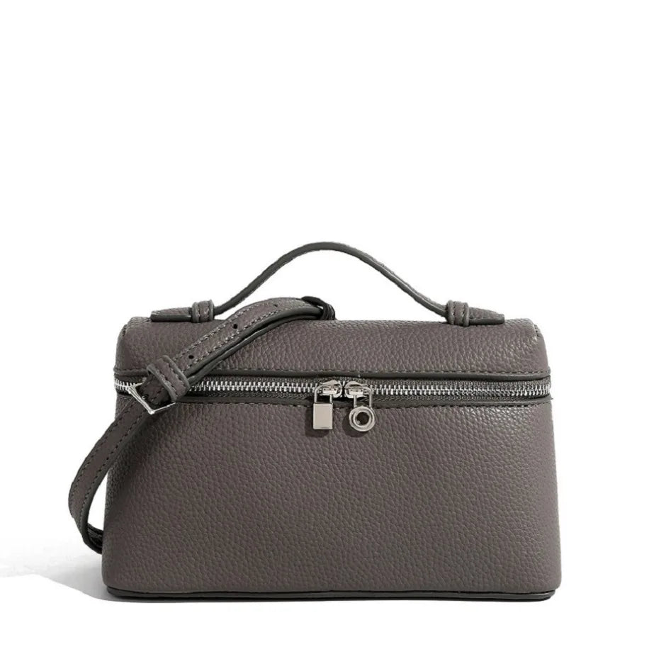 Sac à bandoulière en cuir grain de litchi de qualité supérieure pour femmes – Sac à main bento minimaliste tendance, Mini sac à bandoulière exquis avec poignée supérieure pour une tenue quotidienne élégante, des sorties décontractées et un style chic