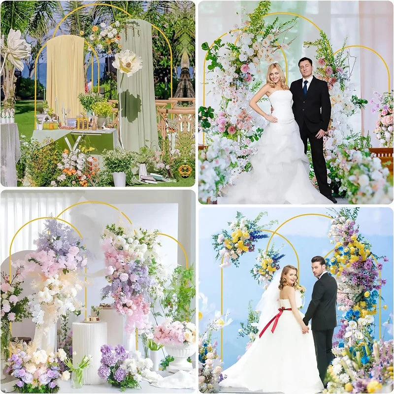 Soporte de arco dorado para bodas – Marco de arco de globos para bodas, fiestas y decoración de eventos