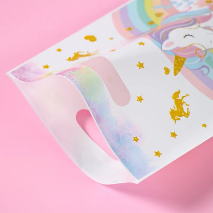 10/25/50 unidades Bolsas de Regalo de Unicornio para Dulces – Lindas Bolsas de Mano para Recuerdos de Fiesta, Decoraciones de Cumpleaños, Baby Showers, Regalos para Niños y Artículos de Celebración