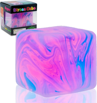 Needoh Soft Glutinous Sensory Stress-Relief Toy Cube – Gel Filled Stretchable Soft Ice Cube, Slow Rebound Fidget Toy (Blind Box Style)