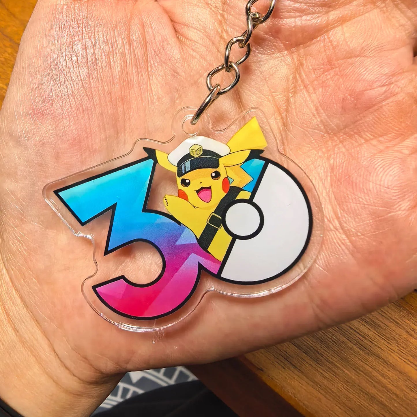 Pokémon 30th Anniversary Acrylic Keychain – Captain Pikachu, Eevee & Eeveelutions (50 Styles)