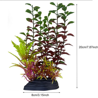 Artificial Aquarium Plants – Plastic Aquatic Underwater Plants for Fish Tank Decoration, Aquascaping & Aquarium Accessories