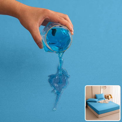 Protège-matelas 100 % imperméable – Housse de matelas ajustée avec bande élastique pour lits simples, doubles, Queen et King