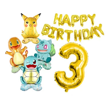 Pokémon Pikachu Birthday Party Decorations Tableware Set – Paper Cups, Plates, Tablecloth, Straws, Banner & Napkins for Kids Party Supplies