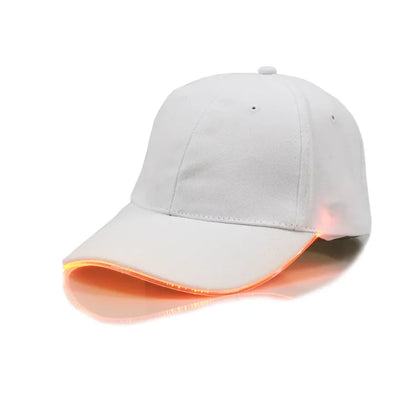 Fiber Optic LED Baseball Cap – 7-Color Luminous Light-Up Hat with USB Rechargeable Design for Parties, Performances & EDC
