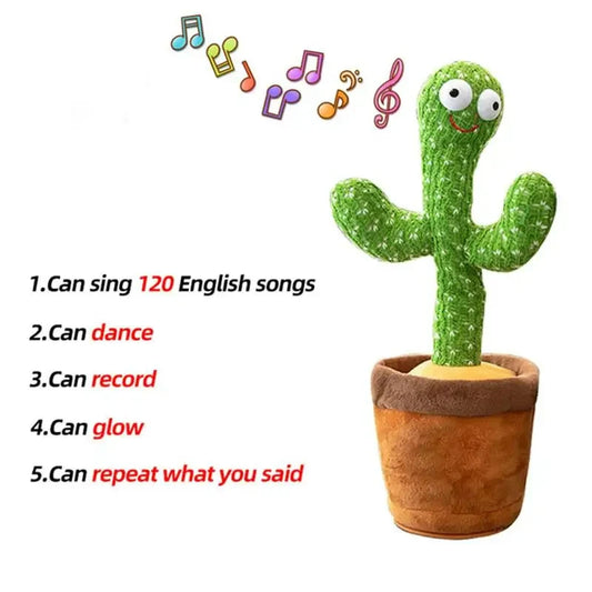 Juguete de Cactus Bailarín – Peluche Parlante Cantante con Baile Contoneante, Regalo Decorativo Interactivo de Peluche