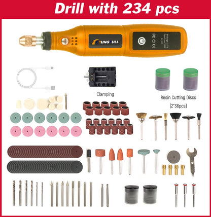 Mini Rotary Tool USB Engraver – Rechargeable Cordless Grinder Drill for DIY Carving, Polishing & Crafts