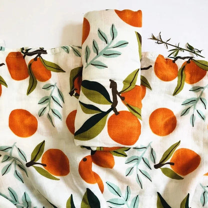 Couverture d'emmaillotage pour bébé en mousseline de bambou – Ultra douce 120 x 120 cm, couverture de naissance, d'emmaillotage et de chambre d'enfant