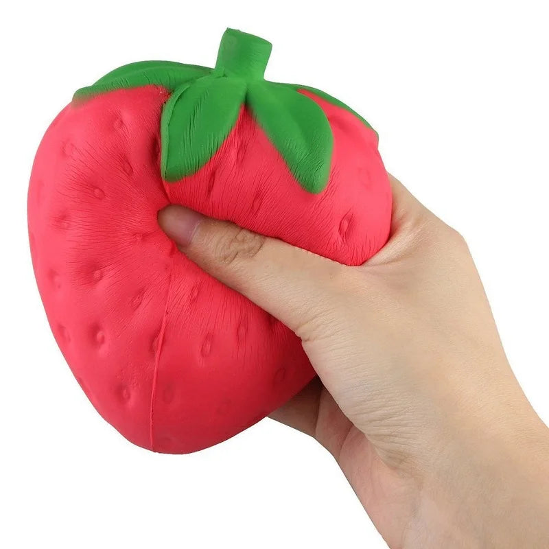 Super Jumbo Strawberry Squishy Toy – 11.5×9CM Cream-Scented Slow-Rising Antistress Squeeze Toy for Kids & Grownups