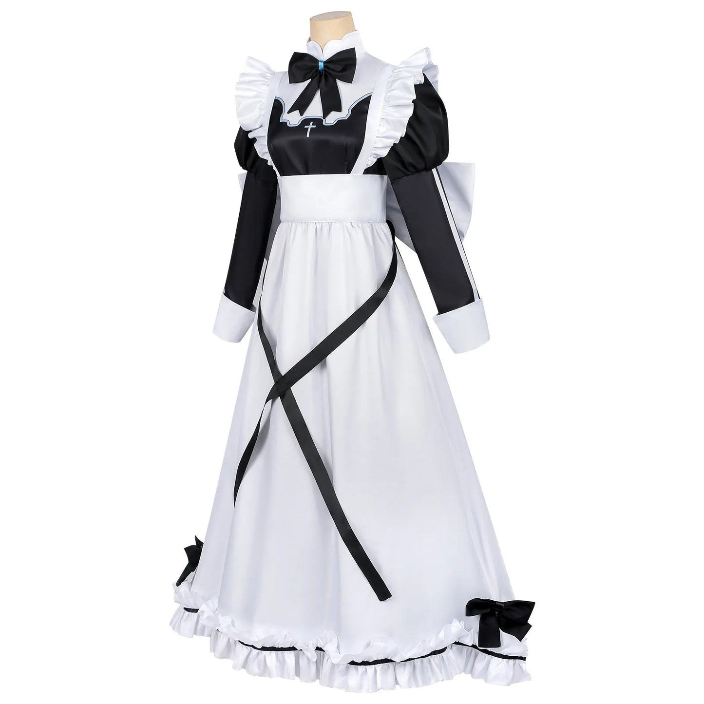 Death Game Maid Cosplay Costume – Ghost Maid Aoi Outfit | Anime Lolita-Style Dress with Hat Set (Women)