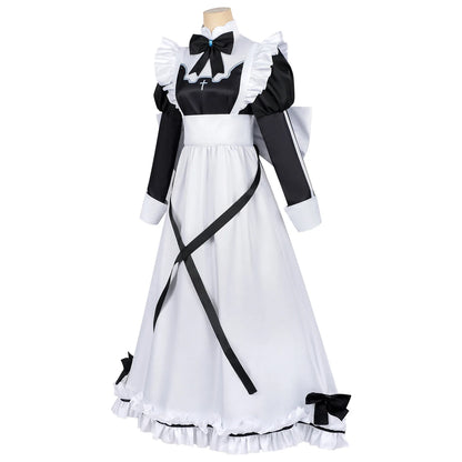 Death Game Maid Cosplay Costume – Ghost Maid Aoi Outfit | Anime Lolita-Style Dress with Hat Set (Women)