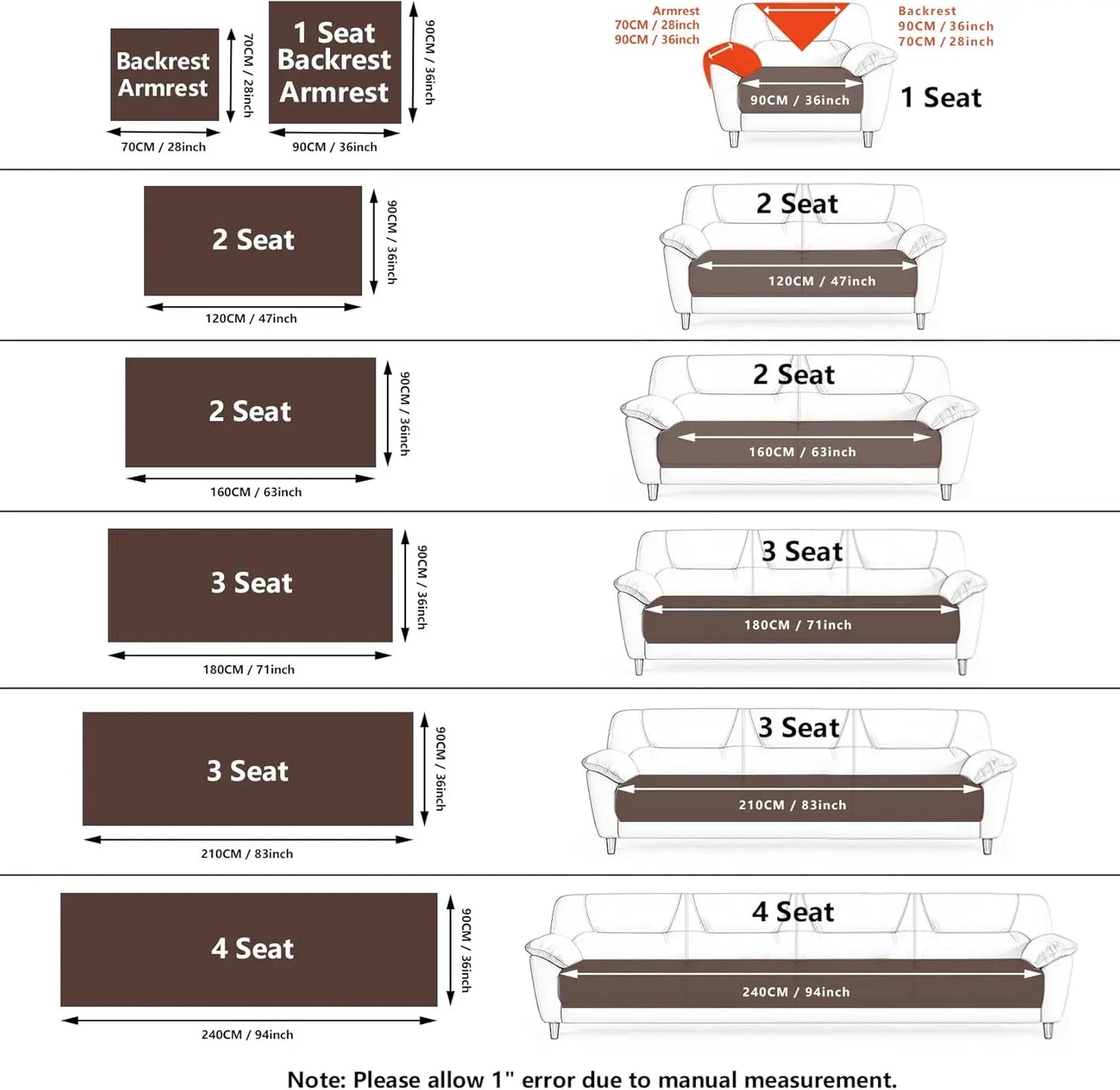Soft Flannel Non-Slip Sofa Cover – Quilted Furniture Protector for Couch & Living Room Sofa, Warm 1-Seat Cushion Cover