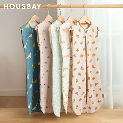 Gigoteuse Bébé 100 % Coton – Doux Sac de Couchage sans Manches pour Nouveau-né avec Fermeture Éclair Bidirectionnelle pour l'Été et les Changements de Couches Faciles