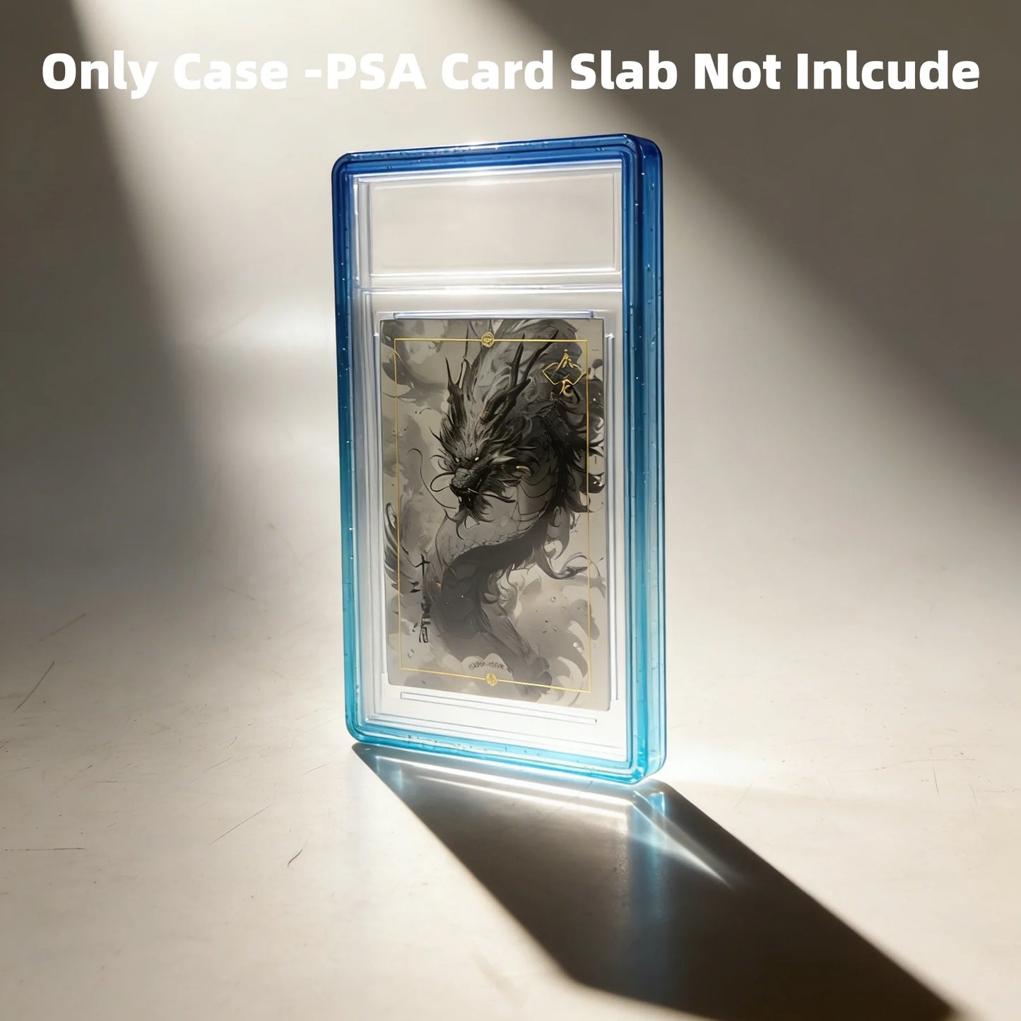 Étui de protection Bumper en TPU à paillettes – Housse de protection avec dos transparent pour cartes à collectionner PSA 35PT