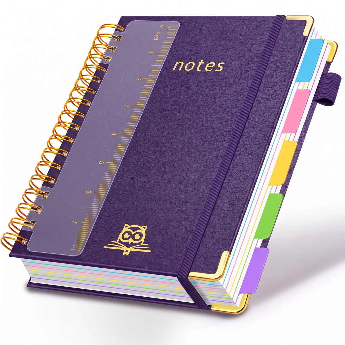 A5 Hardcover Spiral Notebook – 300 Pages 5-Subject Journal with Dividers & Tabs, 6.2×8.2" Notebook for Work & Study