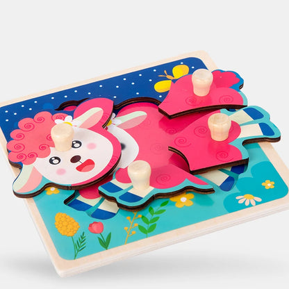 Jouet de puzzle en bois Montessori pour bébé – Jeu d'apprentissage éducatif pour les tout-petits de 1 à 3 ans, activité de développement cérébral d'association de formes pour enfants, cadeau d'anniversaire et jouet d'apprentissage précoce