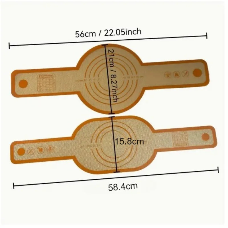 Silicone Bread Sling Mat for Dutch Oven – Reusable Non-Stick Sourdough Baking Sling with Long Handles, Easy-Clean Bread Transfer Liner