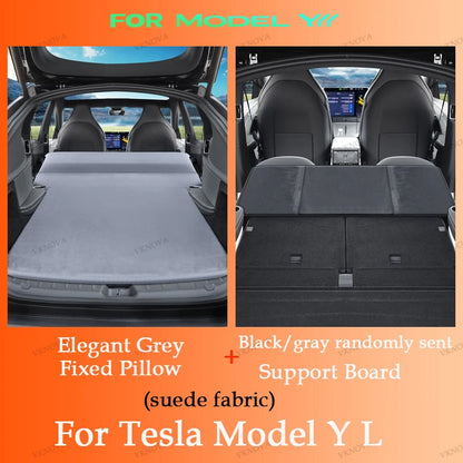 Matelas pneumatique gonflable pour Tesla Model 3 et Model Y (2017–2026) – Lit de voyage en daim pour le camping, les road trips et les aventures en plein air