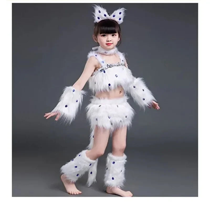 Cat & Fox Animal Cosplay Costume – Sexy Animal Dance Outfit for Halloween Roleplay & Party Wear