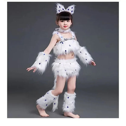 Cat & Fox Animal Cosplay Costume – Sexy Animal Dance Outfit for Halloween Roleplay & Party Wear