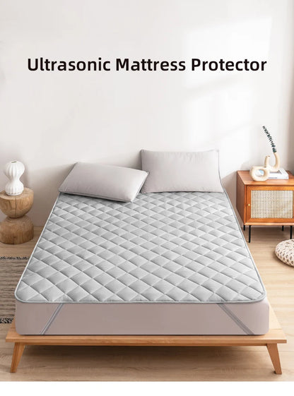 Protège-matelas imperméable – Housse de matelas lavable avec jupe élastique pour la protection du lit