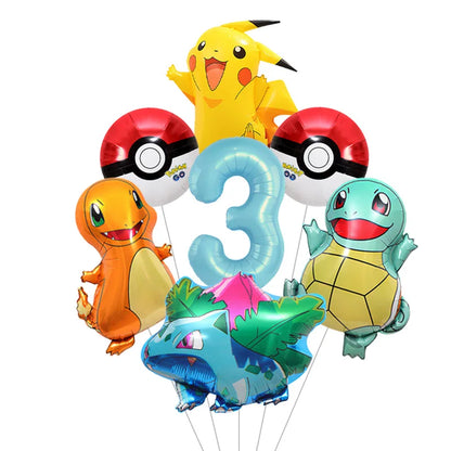 Cartoon Pikachu Shaped Foil Balloons – Aluminum Film Balloons for Indoor & Outdoor Party Decorations