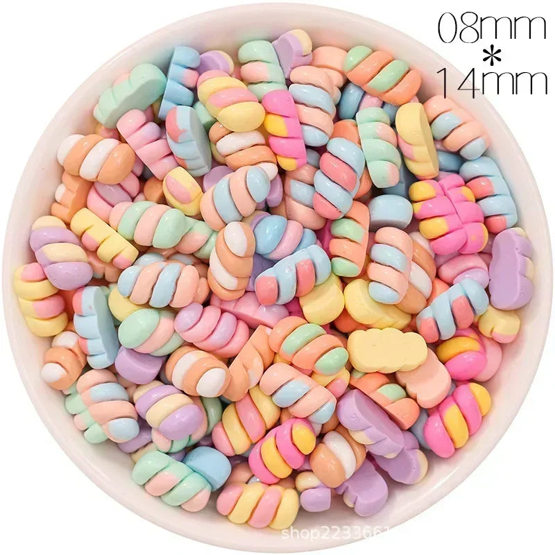 30/300pcs Mini Breloques en Résine Bonbon Fleur Amour – Mignons Accessoires de Bricolage pour Nail Art, Barrettes à Cheveux, Scrapbooking, Bijoux Faits Main et Projets Créatifs pour Enfants
