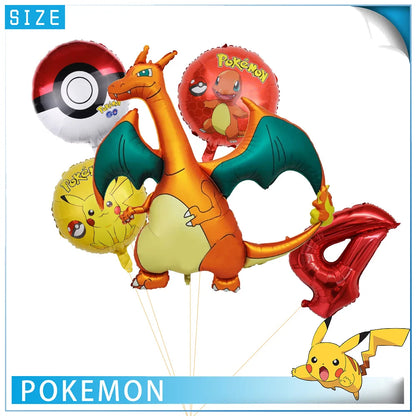 Pokémon 3D Foil Balloon – 32inch Charizard Digital Balloon for Children’s Birthday Party Decorations, Baby Shower & Party Supplies