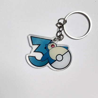 Pokémon 30th Anniversary Acrylic Keychain – Captain Pikachu, Eevee & Eeveelutions (50 Styles)