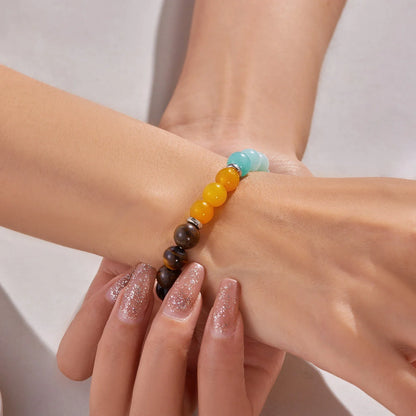 Pulsera de Cuentas de Piedra Natural – Pulsera de Cristal Simbólica para Mujeres y Hombres, Protección Espiritual, Amor Propio y Regalo de Joyería de Moda