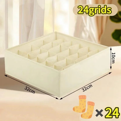 Foldable Underwear Organizer Box – Drawer Storage Organizer for Bras, Socks, Pants & Clothing