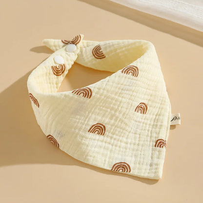 3PCS Pure Cotton Baby Gauze Towels – Soft Breathable Drool Bibs & Saliva Wipes for Newborns