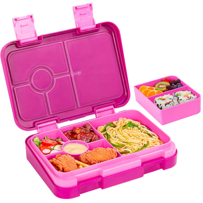 Fiambrera Bento para niños – Recipiente de comida portátil a prueba de fugas para la escuela, viajes y picnics, fiambrera para estudiantes apta para microondas para frutas, aperitivos y comidas