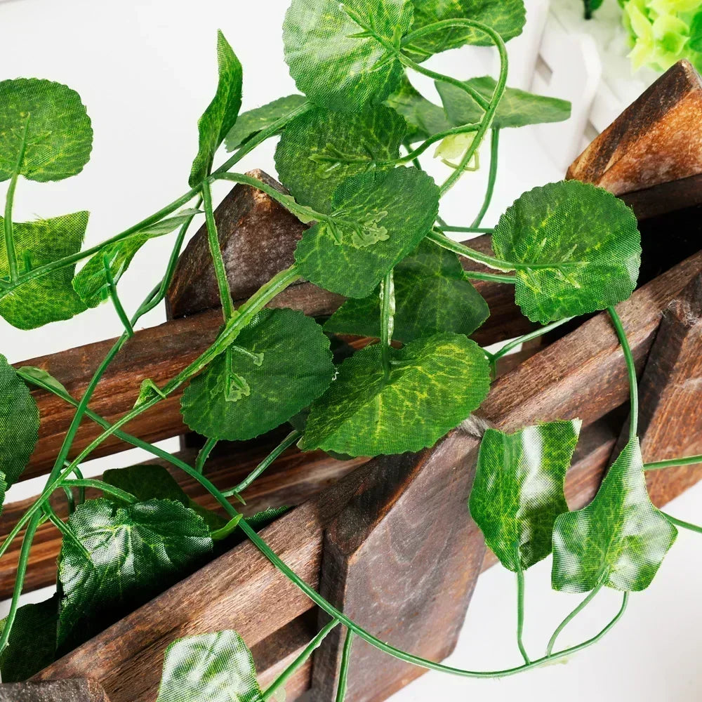 Artificial Ivy Vine Garland – Realistic Faux Green Leaf Rattan Creeper for Garden, Wedding Decor, Party Decorations, Hanging Plants & Home Decoration