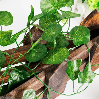 Artificial Ivy Vine Garland – Realistic Faux Green Leaf Rattan Creeper for Garden, Wedding Decor, Party Decorations, Hanging Plants & Home Decoration