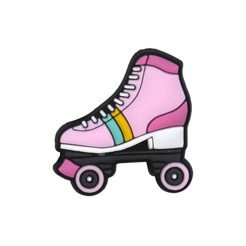 1/30PCS Girls' Shoe Charms – Flower, Perfume, Piano & Cassette Clog Pins in Pink, Cute Shoe Decorations for Women & Kids