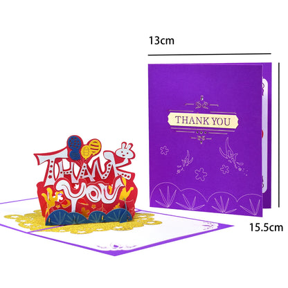 3D Pop-Up Thanksgiving Greeting Card – Thank You Card for Family, Friends, Appreciation & Holiday Wishes