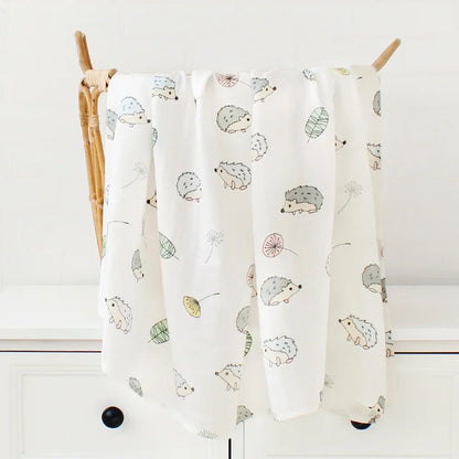 Couverture d'emmaillotage pour bébé en mousseline de bambou – Ultra douce 120 x 120 cm, couverture de naissance, d'emmaillotage et de chambre d'enfant