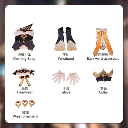 Sandrone Cosplay Costume – Genshin Impact Uniform Set with Wig | Carnival & Masquerade Outfit for Women