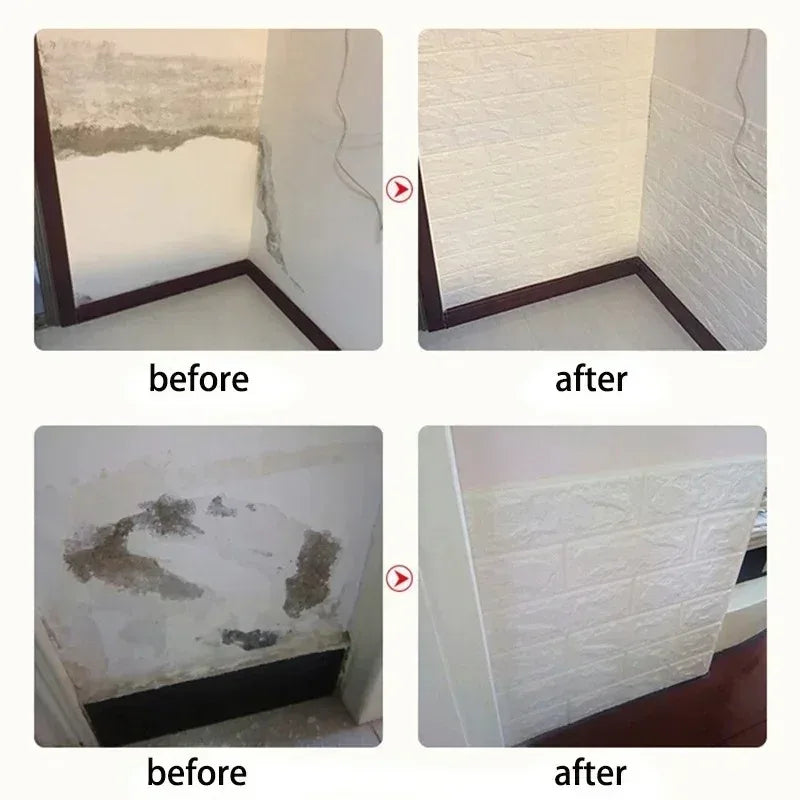 Papel tapiz de ladrillo de espuma 3D autoadhesivo – Paneles de pared impermeables despegables y pegables (70 × 1000 cm)