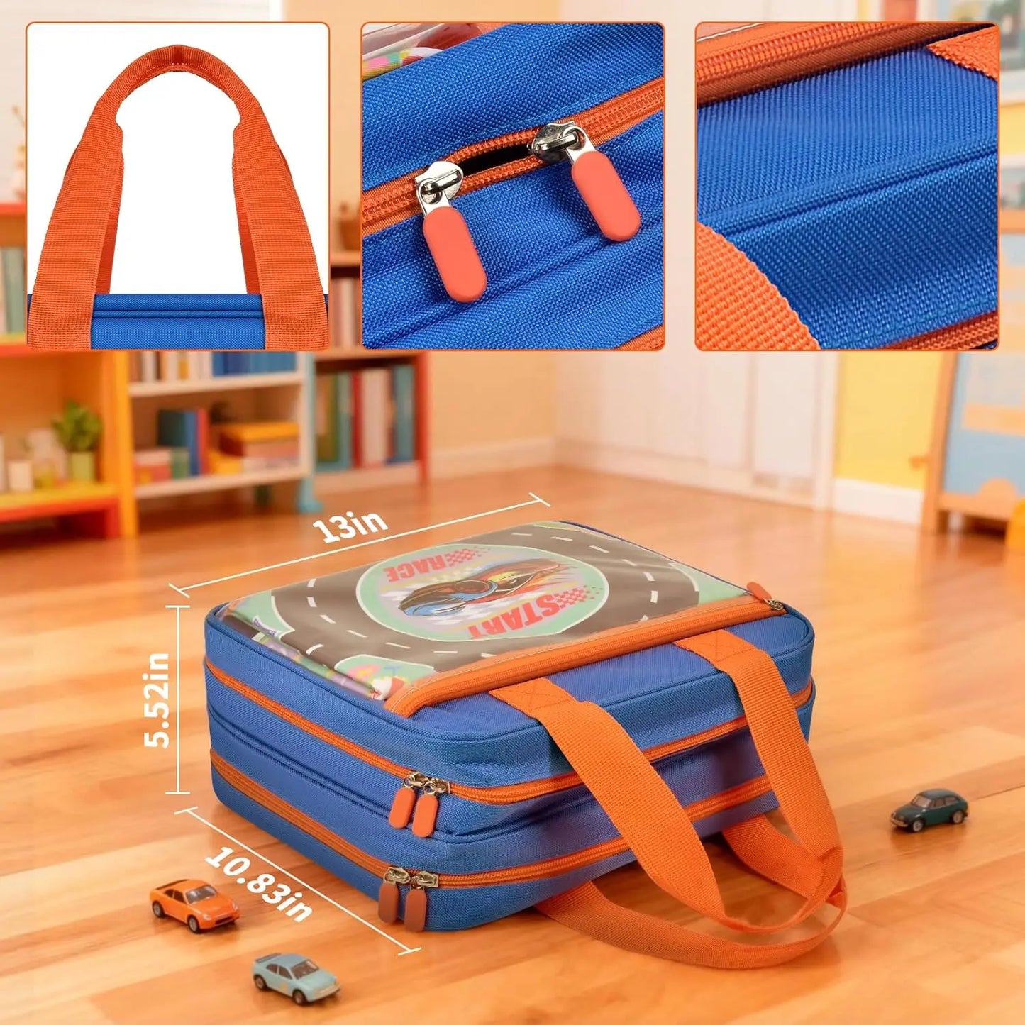 Toy Car Storage Case – Portable Diecast Car Organizer Compatible with Hot Wheels, Matchbox, LEGO & More, Carrying Holder for Toy Cars