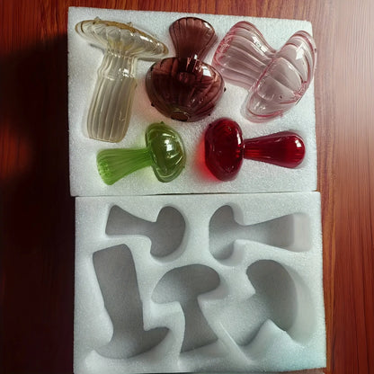 Transparent Glass Mushroom Vase – Hydroponic Planter for Flowers, Plants & Home Décor