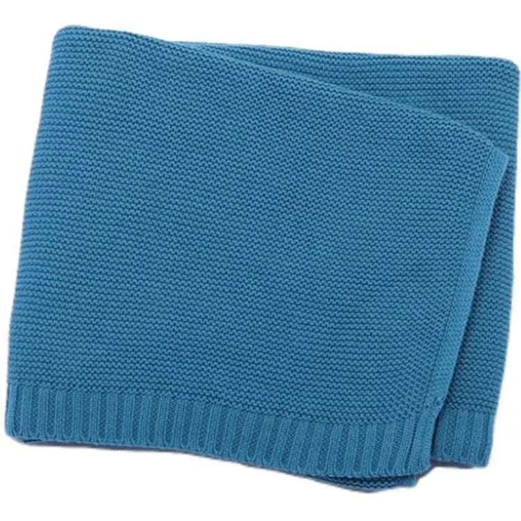 Personalized Baby Knitted Blanket – Custom Name Cotton Newborn Wrap for Winter Warmth & Comfort