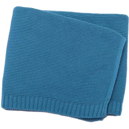 Personalized Baby Knitted Blanket – Custom Name Cotton Newborn Wrap for Winter Warmth & Comfort