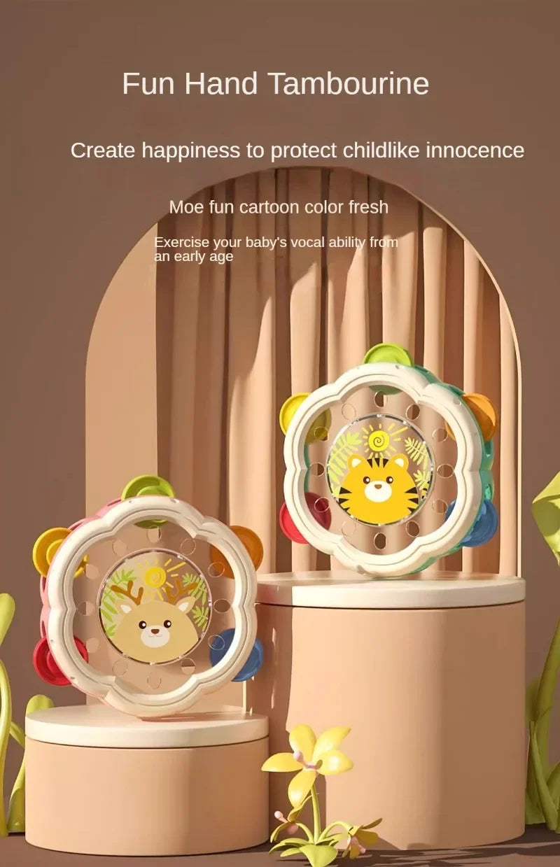 Tambor Musical para Bebés – Instrumento Montessori de Aprendizaje Temprano para Niños de 1 a 3 años, Juguete Musical Interactivo para el Desarrollo Manual, Juego Sensorial y Regalo Educativo