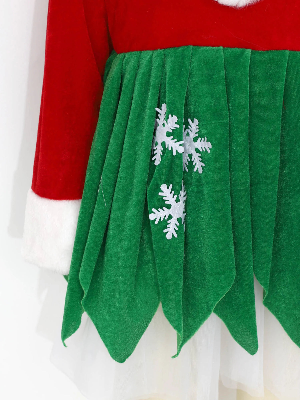 Kids Girls Christmas Elf Costume Set, Santa Claus Holiday Outfit with Accessories, Festive Xmas Dress-Up Costume for Christmas Parties, New Year Celebrations, School Events and Holiday Cosplay