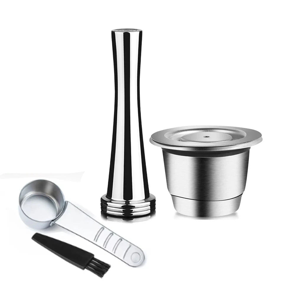 Capsules de café Nespresso réutilisables – Dosettes filtrantes à espresso en acier inoxydable, capsules de café Crema rechargeables avec design amélioré pour machine à café domestique