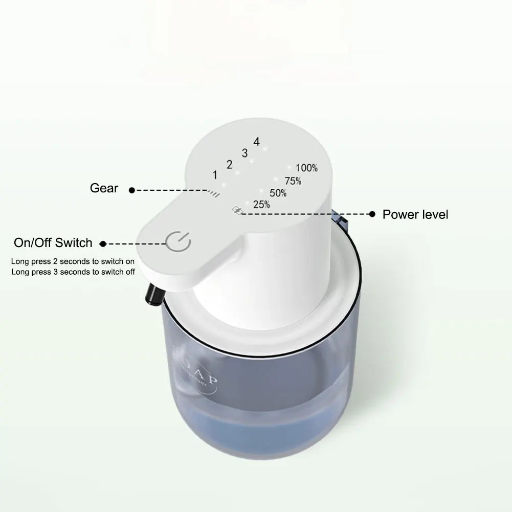 Dispensador automático de jabón espumoso de 400ml con sensor infrarrojos – Dispensador de jabón en espuma y gel sin contacto para baño y cocina
