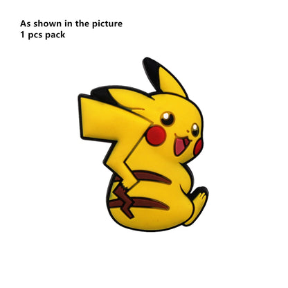 1PC Pokémon PVC Shoe Charms – Cute Pikachu & Squirtle Clog Pins for Sandals, Shoes, Backpacks & Accessories